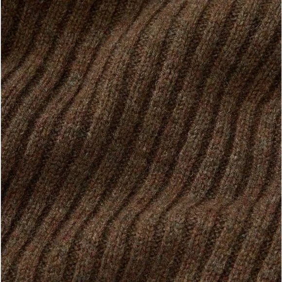 L.L. Bean Men's Ribbed Crewneck Commando Sweater - Deep Woods Green Heather